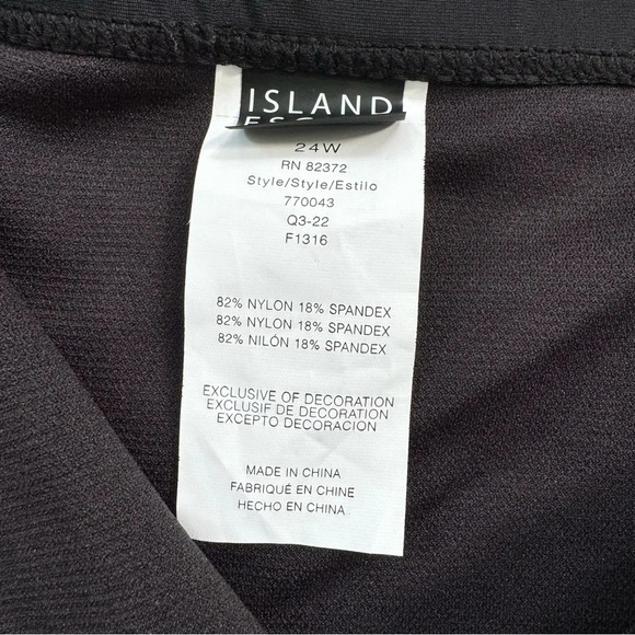 NWT Island Escape Plus Size Swim Bottoms Women's Black High Waist Size 24W - Picture 8 of 9